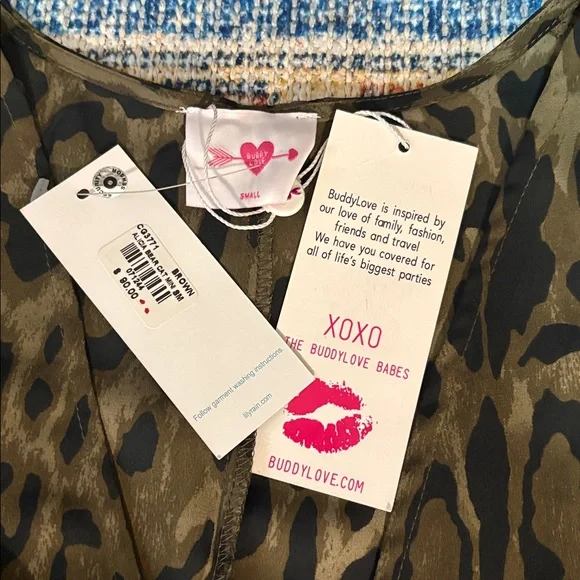 Buddy Love Alicia Bear Cat Long Sleeve Mini Dress SZ S NWT - Picture 4 of 5